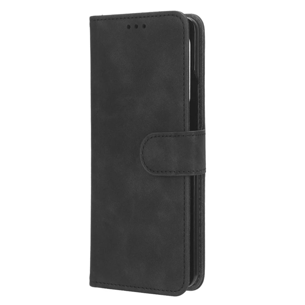 For Samsung Galaxy Z Fold5 5G Wallet PU Leather Case Stand Skin-touch Full Protection Phone Cover - Black - 6