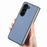 JUNSUNMAY Protective Case for Samsung Galaxy Z Fold5 5G Carbon Fiber Texture PU+PC Phone Shell - Blue - 3
