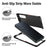 JUNSUNMAY Protective Case for Samsung Galaxy Z Fold5 5G Carbon Fiber Texture PU+PC Phone Shell - Blue - 4