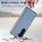 JUNSUNMAY Protective Case for Samsung Galaxy Z Fold5 5G Carbon Fiber Texture PU+PC Phone Shell - Blue - 6