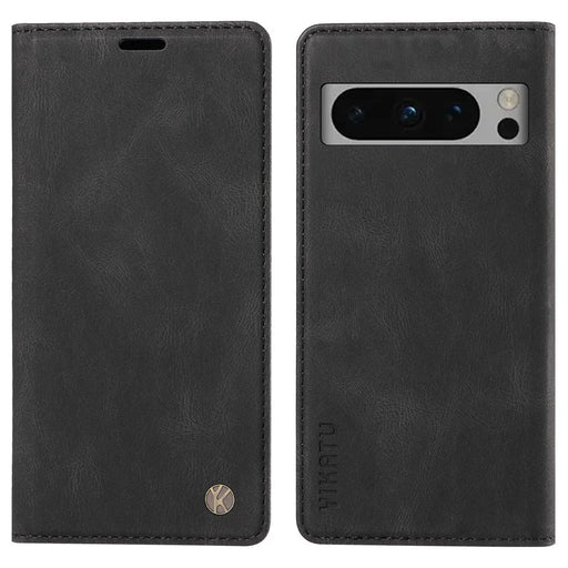 YIKATU YK-004 For Google Pixel 8 Pro Skin-touch Leather Cover Viewing Stand Shell Wallet Phone Case - Black - 1