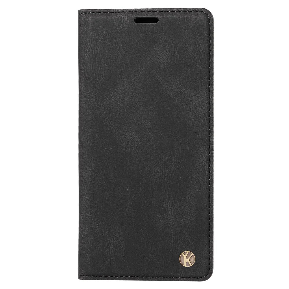YIKATU YK-004 For Samsung Galaxy A32 5G / M32 5G Skin-touch Flip Stand Cover PU Leather Wallet Phone Case - Black - 7