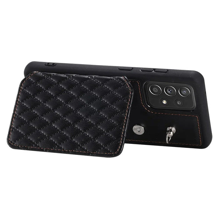 Style 008 For Samsung Galaxy A52 4G / A52 5G / A52s 5G RFID Blocking Phone Case Anti-Drop PU+TPU Phone Shell - Black - 4