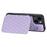 Style 008 For iPhone 15 Plus RFID Blocking Case Drop Resistant PU+TPU Phone Shell with Wrist Strap - Purple - 4