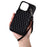 Style 008 Phone Case for iPhone 15 Pro Max RFID Blocking PU Leather Coated TPU Shell with Wrist Strap - Black - 5