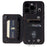 Style 008 Phone Cover for iPhone 14 Pro Max , PU Leather+TPU RFID Blocking Card Holder Kickstand Shell with Wrist Strap - Black - 2