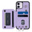 Style 008 Kickstand Phone Cover for iPhone 11 , PU Leather+TPU RFID Blocking Anti-drop Shell with Wrist Strap - Purple - 2