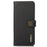 KHAZNEH For Nokia G42 Phone Case Drop Protection Genuine Cow Leather Phone Cover Stand RFID Blocking Wallet - Black - 6