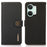 KHAZNEH For OnePlus Nord 3 5G / Ace 2V RFID Blocking Wallet Case Fall Protection Genuine Cow Leather Stand Phone Cover - Black - 1