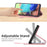 HT01 For Google Pixel 8 Pro Phone Cover Wallet Imprinted Y-shaped Line PU Leather Shell Phone Stand Case - Pink - 7