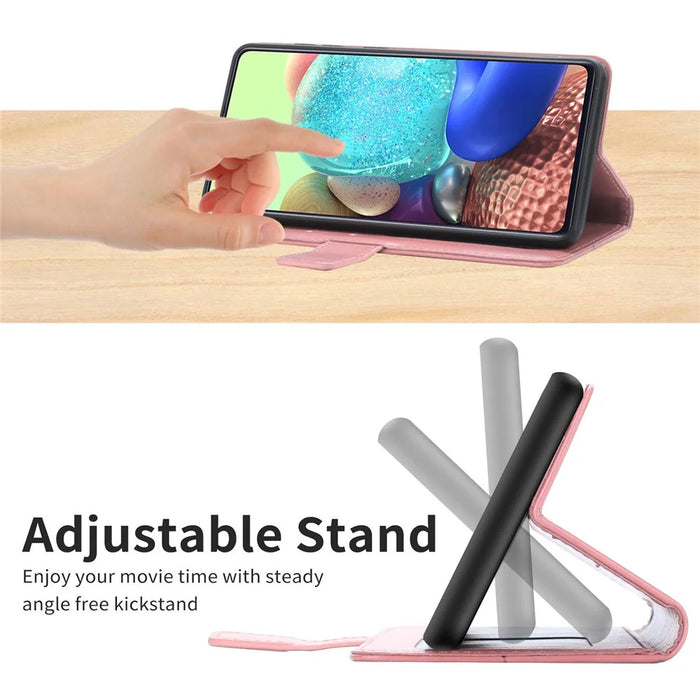 HT01 For Google Pixel 8 Pro Phone Cover Wallet Imprinted Y-shaped Line PU Leather Shell Phone Stand Case - Pink - 7