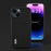 ABEEL For iPhone 15 Plus Textured PU Leather+TPU Phone Cover Fall Proof Back Case - Black - 3