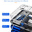 For Google Pixel 8 Electroplating TPU Phone Case Ring Kickstand Anti-drop Cover - Blue - 6