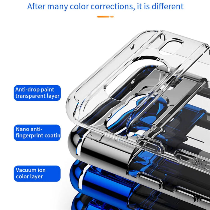 For Google Pixel 8 Electroplating TPU Phone Case Ring Kickstand Anti-drop Cover - Blue - 6