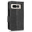 For Google Pixel Fold Phone Cover PU Leather Stand Wallet Imprinted Triangle Cell Phone Case Shell - Black - 7