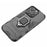 For iPhone 15 Pro Max TPU+PC Drop-proof Phone Case Ring Holder Kickstand Cover - Black - 6