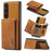 DG.MING M1 Series For Sony Xperia 1 V Magnetic Wallet Phone Case Anti-Drop Kickstand PC+TPU+PU Phone Cover - Brown - 1