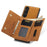 DG.MING M1 Series For Sony Xperia 1 V Magnetic Wallet Phone Case Anti-Drop Kickstand PC+TPU+PU Phone Cover - Brown - 4