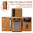 DG.MING M1 Series For Sony Xperia 1 V Magnetic Wallet Phone Case Anti-Drop Kickstand PC+TPU+PU Phone Cover - Brown - 7