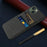 Slim Phone Case for iPhone 15 Plus Hard PC + Cloth Anti-Drop Phone Cover with Dual Card Holder - Black - 5