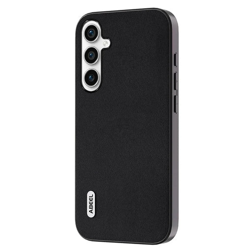 ABEEL For Samsung Galaxy M54 5G / F54 5G Nappa Texture Back Cover Genuine Cow Leather+PC+TPU Shockproof Phone Case - Black - 1