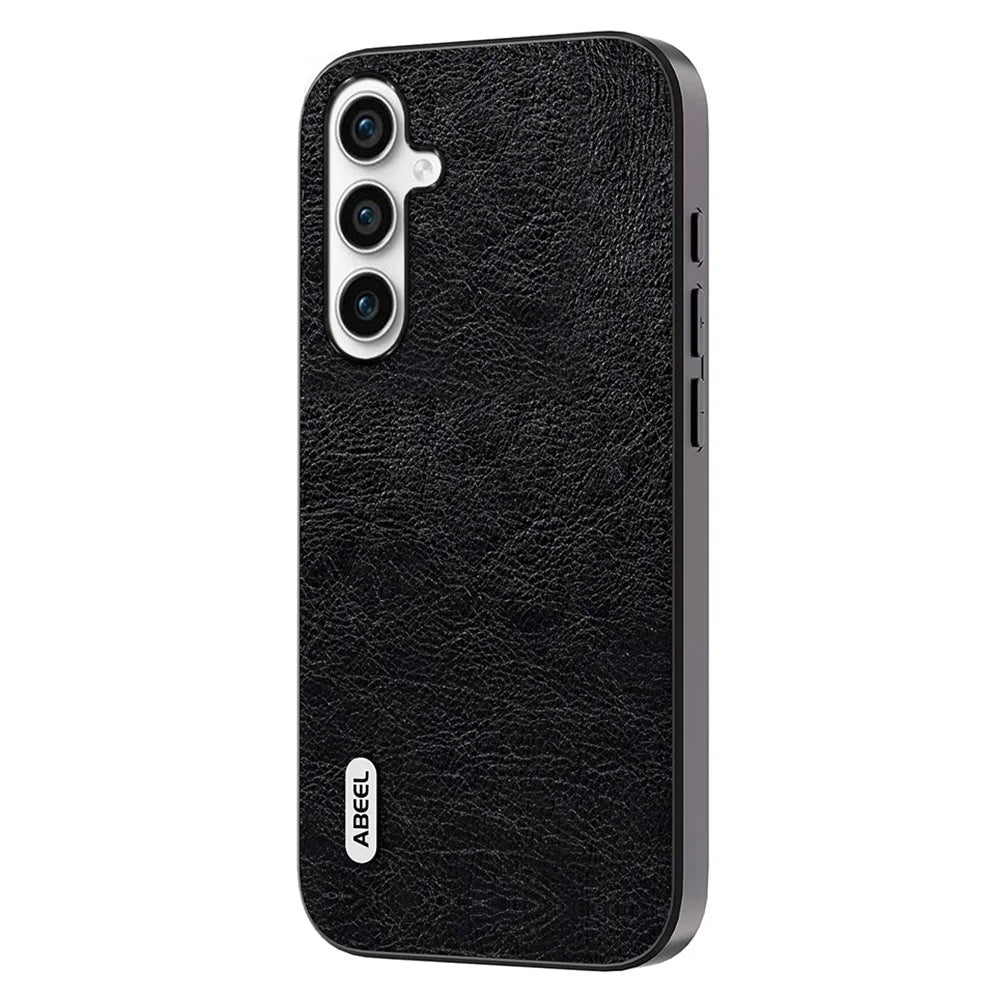 ABEEL For Samsung Galaxy A54 5G Leather Coated TPU+PC Case Litchi Texture Retro Phone Back Cover - Black - 1