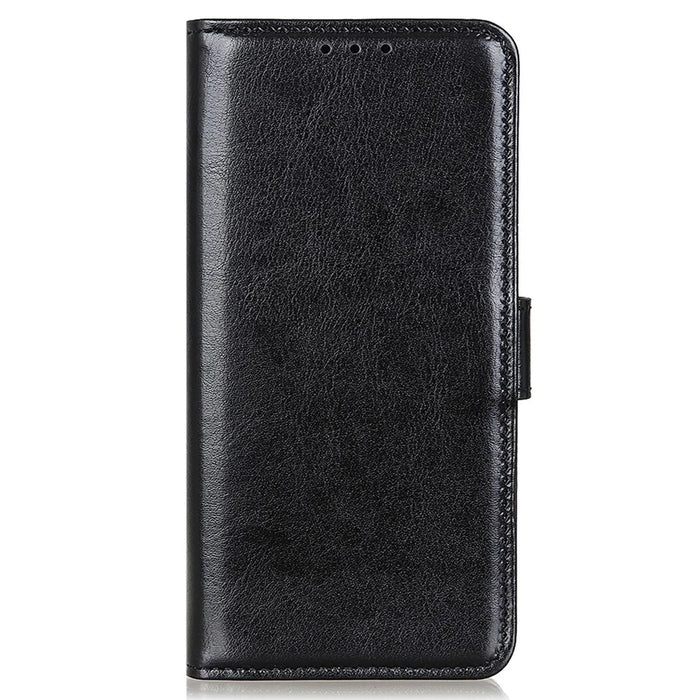 For OnePlus Nord CE3 5G Crazy Horse Texture Cover Wallet PU Leather Stand Cell Phone Case - Black - 5