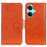 For OnePlus Nord CE3 5G Split Leather Wallet Case Nappa Texture Phone Cover with Stand Function - Orange - 1