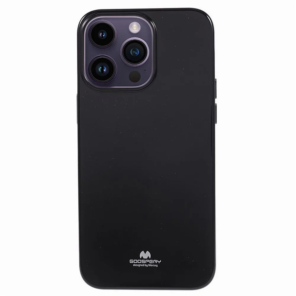 MERCURY GOOSPERY For iPhone 15 Pro Soft TPU Protective Cover Sparkly Glitter Phone Case - Black - 1