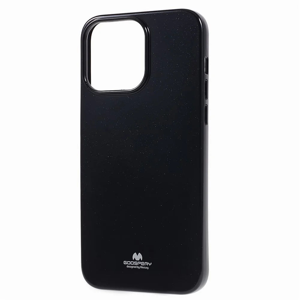 MERCURY GOOSPERY For iPhone 15 Pro Soft TPU Protective Cover Sparkly Glitter Phone Case - Black - 3
