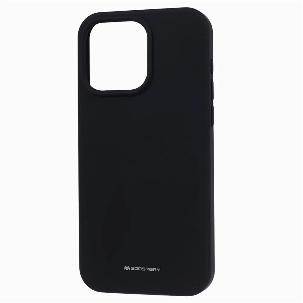 MERCURY GOOSPERY For iPhone 15 Pro Max Liquid Silicone Phone Case Soft Anti-Scratch Lining Phone Cover - Black - 3
