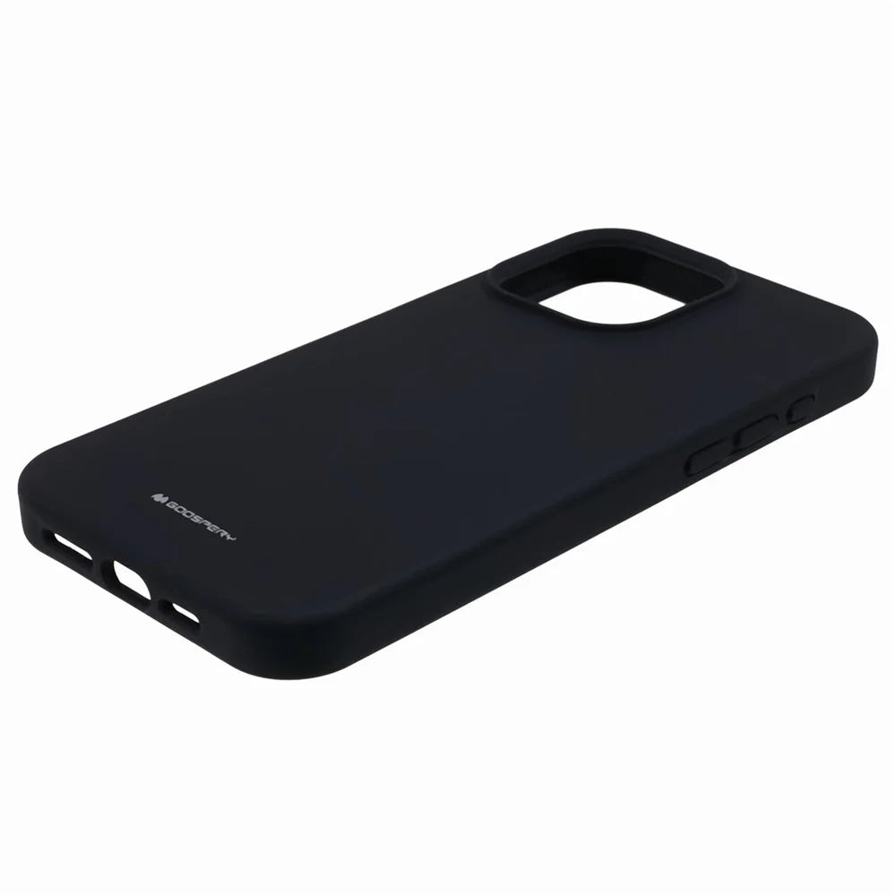 MERCURY GOOSPERY For iPhone 15 Pro Max Liquid Silicone Phone Case Soft Anti-Scratch Lining Phone Cover - Black - 4