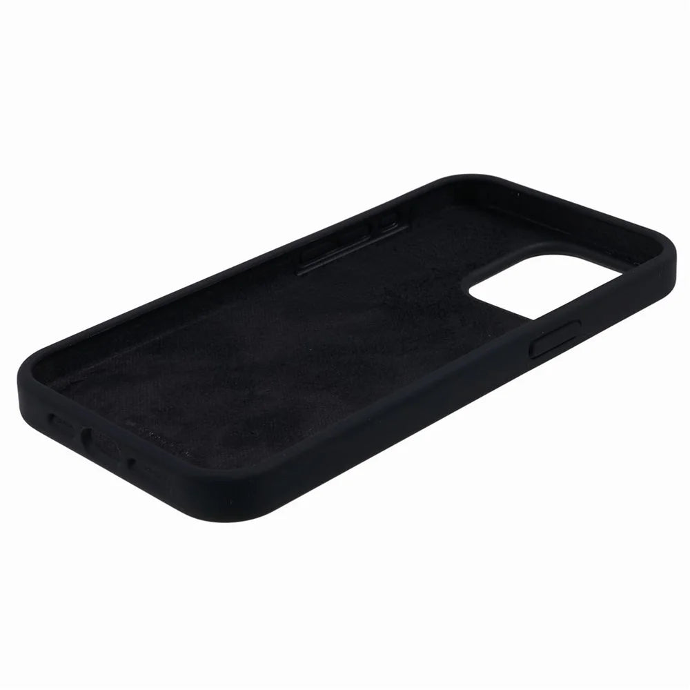 MERCURY GOOSPERY For iPhone 15 Pro Max Liquid Silicone Phone Case Soft Anti-Scratch Lining Phone Cover - Black - 6