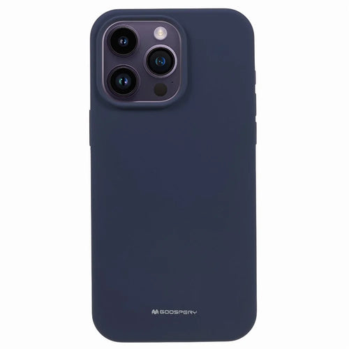 MERCURY GOOSPERY For iPhone 15 Pro Phone Case Soft Touch Liquid Silicone Back Cover - Dark Blue - 1