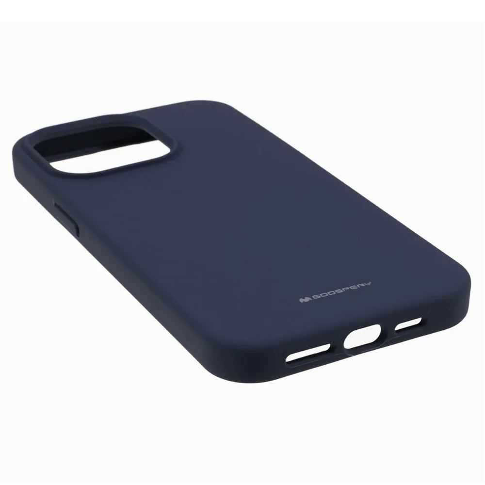MERCURY GOOSPERY For iPhone 15 Pro Phone Case Soft Touch Liquid Silicone Back Cover - Dark Blue - 5