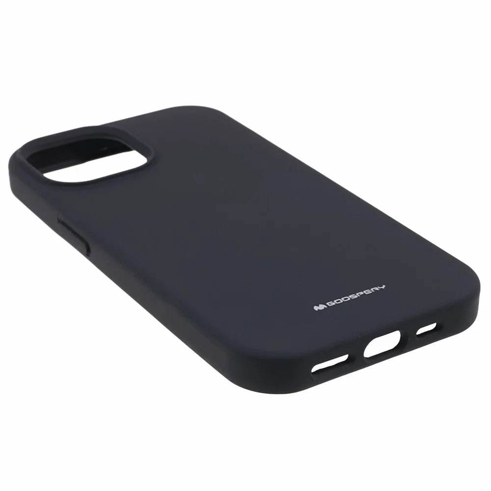 MERCURY GOOSPERY For iPhone 15 Soft Liquid Silicone Phone Case Drop-proof Back Cover - Black - 5