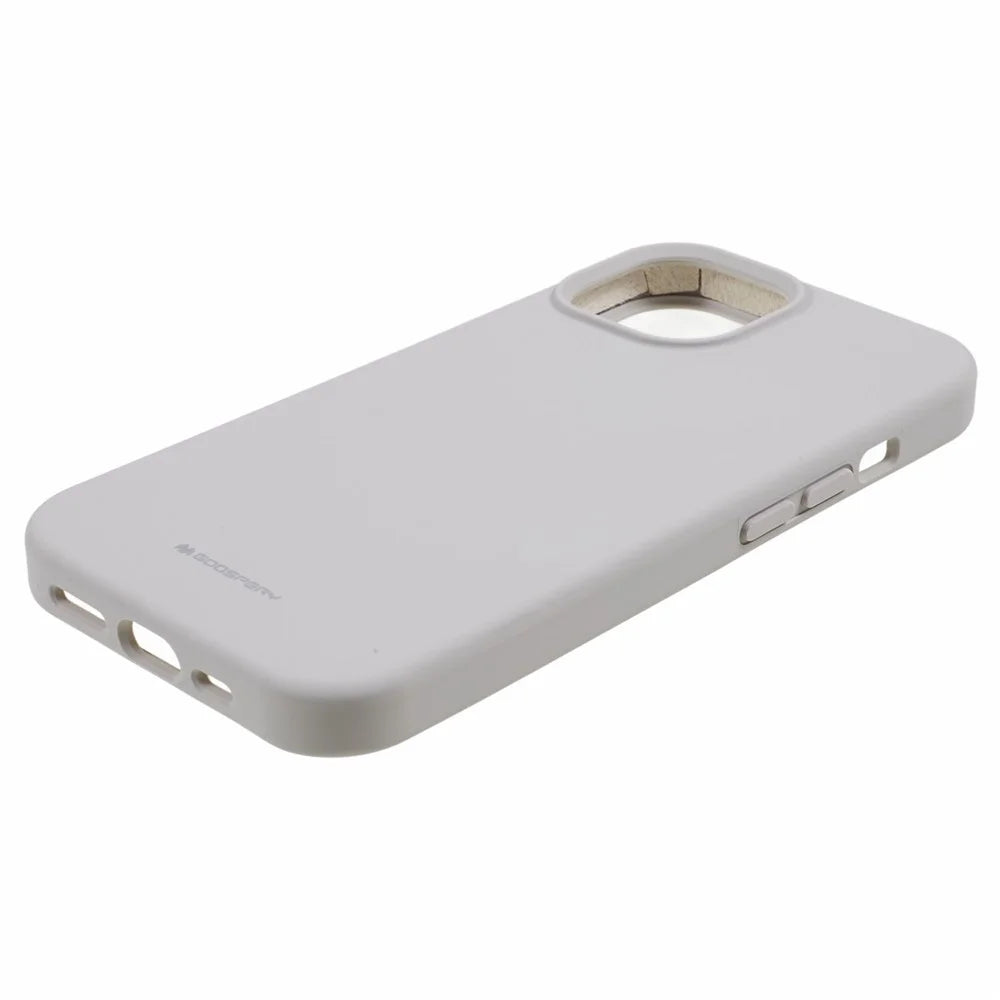 MERCURY GOOSPERY For iPhone 15 Plus Liquid Silicone Protective Case Anti-scratch Phone Cover - Beige - 4