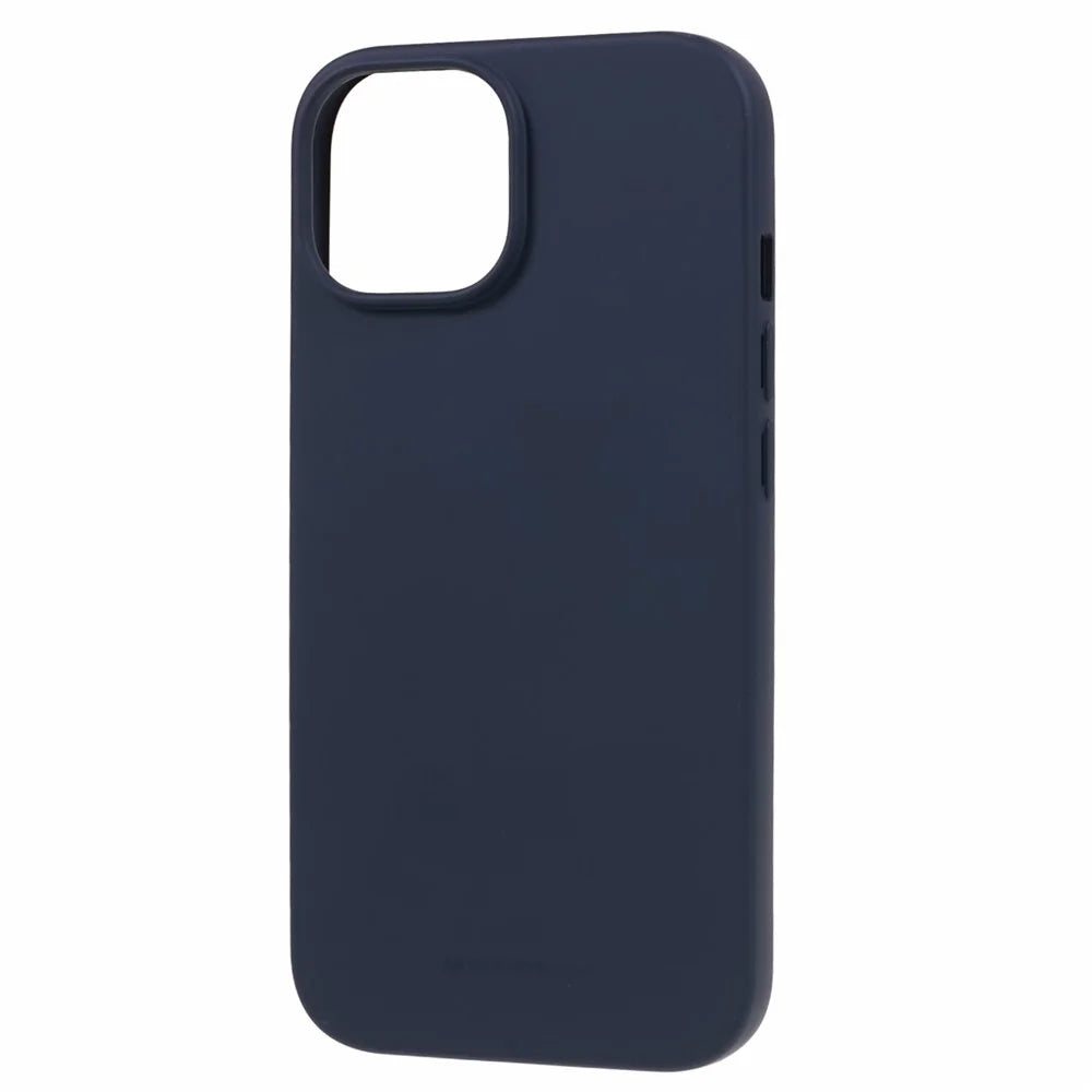 MERCURY GOOSPERY SOFT FEELING Series Matte Phone Case for iPhone 15 Soft TPU Anti-drop Back Cover - Blue - 3