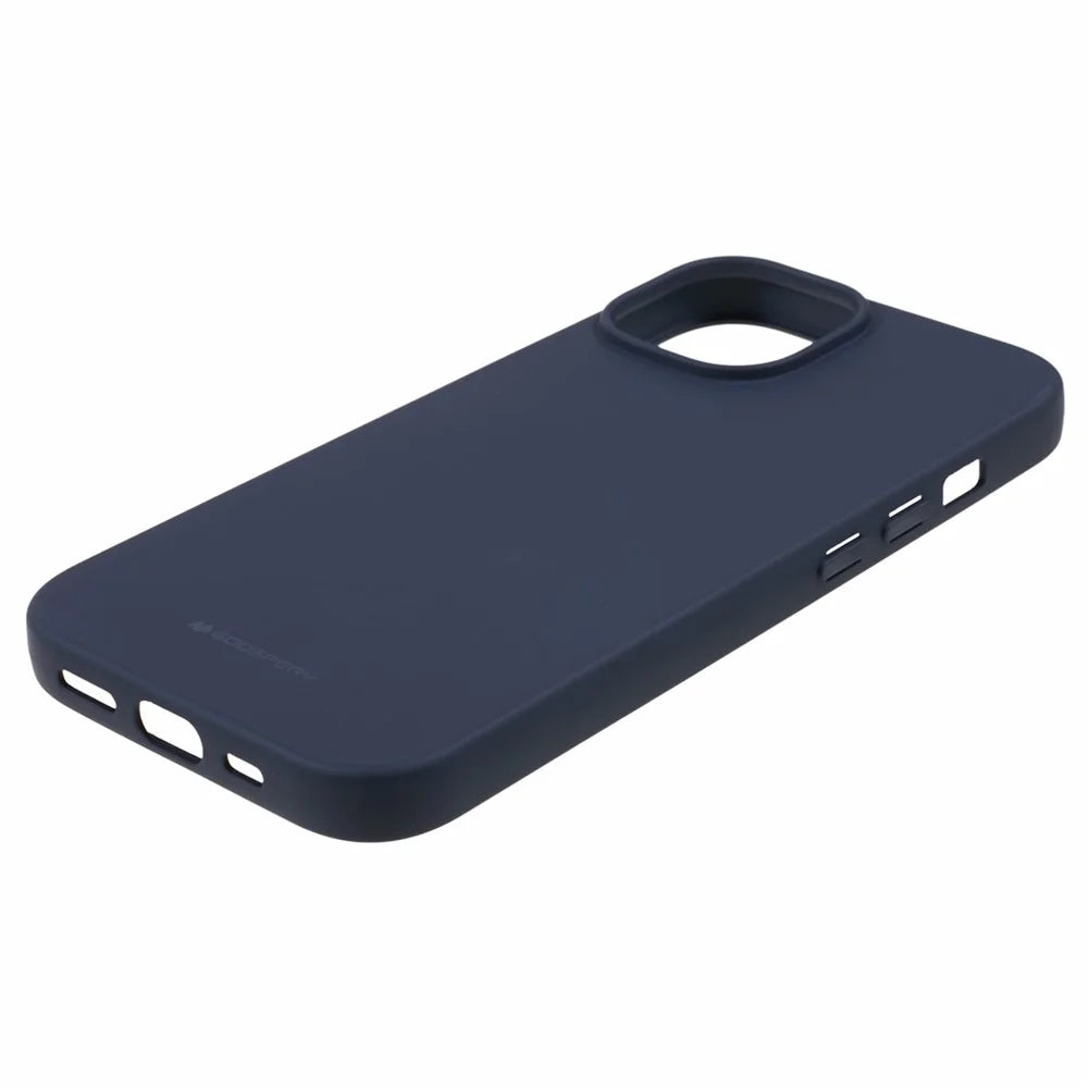 MERCURY GOOSPERY SOFT FEELING Series Matte Phone Case for iPhone 15 Soft TPU Anti-drop Back Cover - Blue - 4