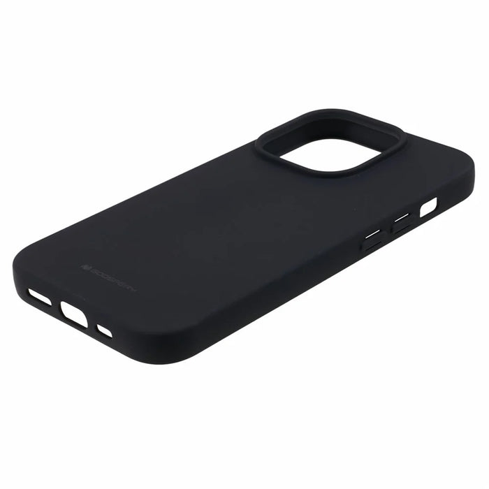 MERCURY GOOSPERY SOFT FEELING Series For iPhone 15 Pro Soft TPU Phone Case Matte Anti-scratch Cover - Black - 4
