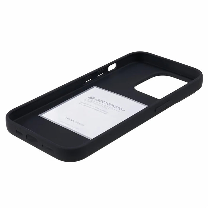 MERCURY GOOSPERY SOFT FEELING Series For iPhone 15 Pro Soft TPU Phone Case Matte Anti-scratch Cover - Black - 6