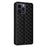 Full Protection Phone Shell for iPhone 15 PU Leather Rhombus Imprinted Wallet Stand Cover - Black - 6