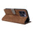 For iPhone 15 Anti-scratch Stand Cover Wallet Phone Case RFID Blocking PU Leather Shell with Strap - Brown - 4