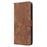 For iPhone 15 Anti-scratch Stand Cover Wallet Phone Case RFID Blocking PU Leather Shell with Strap - Brown - 6