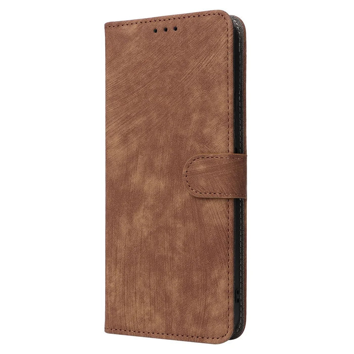 For iPhone 15 Anti-scratch Stand Cover Wallet Phone Case RFID Blocking PU Leather Shell with Strap - Brown - 6