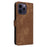 For iPhone 15 Anti-scratch Stand Cover Wallet Phone Case RFID Blocking PU Leather Shell with Strap - Brown - 7