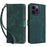 For iPhone 15 Pro Wallet Phone Case RFID Blocking PU Leather Anti-fall Stand Cover with Strap - Green - 1