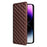 Leather Wallet Case for iPhone 15 Pro Max , Rhombus Imprinted Stand Protective Phone Cover - Brown - 5