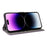 For iPhone 15 Pro Max Wallet Phone Case RFID Blocking PU Leather Anti-fall Stand Cover with Strap - Purple - 3