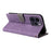 For iPhone 15 Pro Max Wallet Phone Case RFID Blocking PU Leather Anti-fall Stand Cover with Strap - Purple - 4